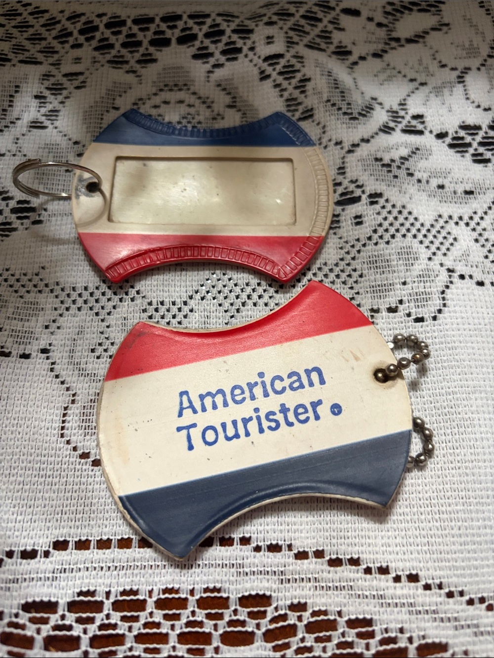 Pair of vintage luggage tags